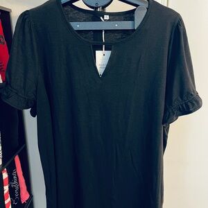 Plus Size Elegant Black Women's Top